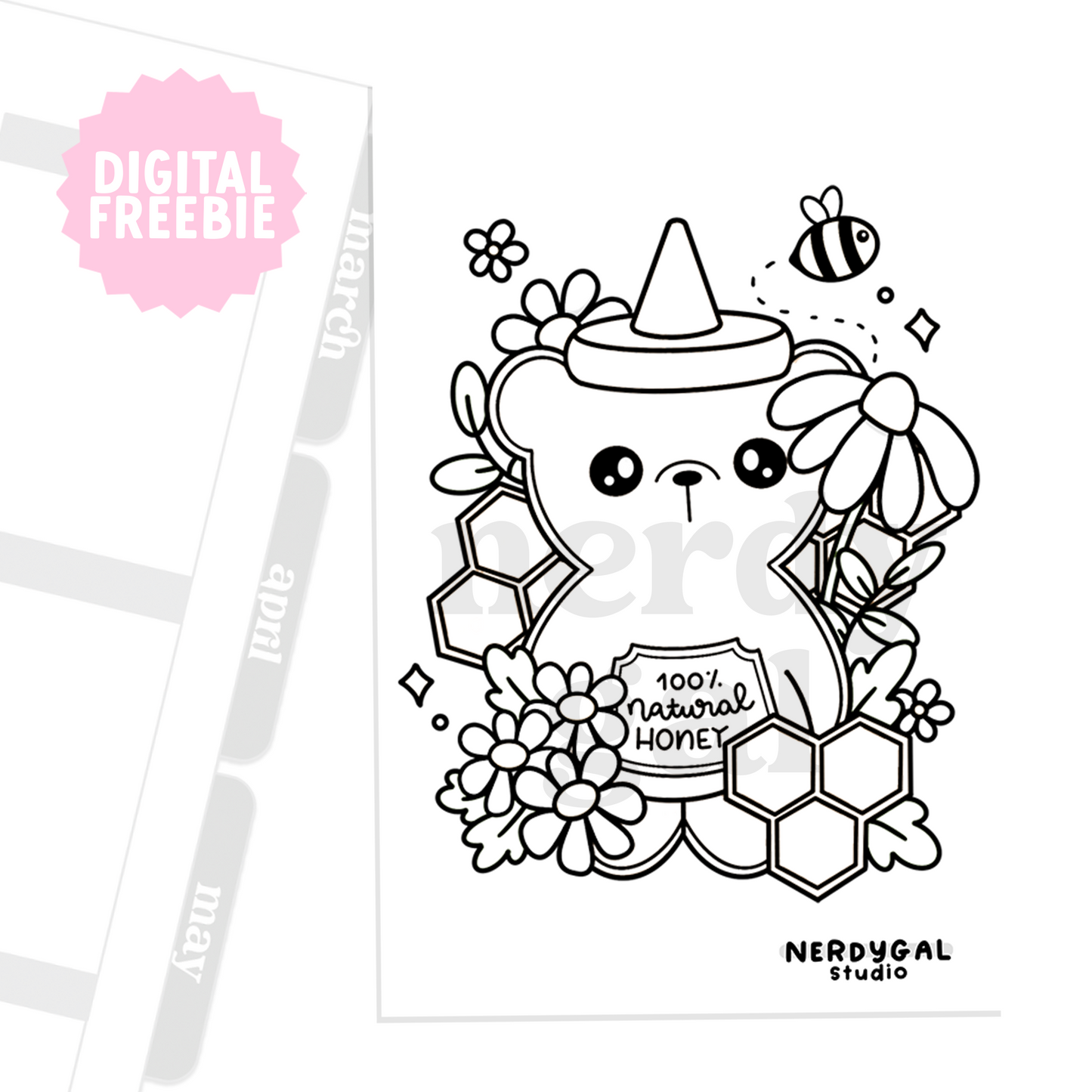 Sweet as Honey Coloring Page FREEBIE