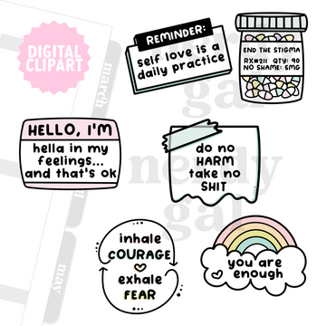 Mental Health Clipart (Personal Use Only)