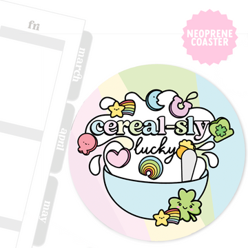 Cereal-sly Lucky Neoprene Coaster