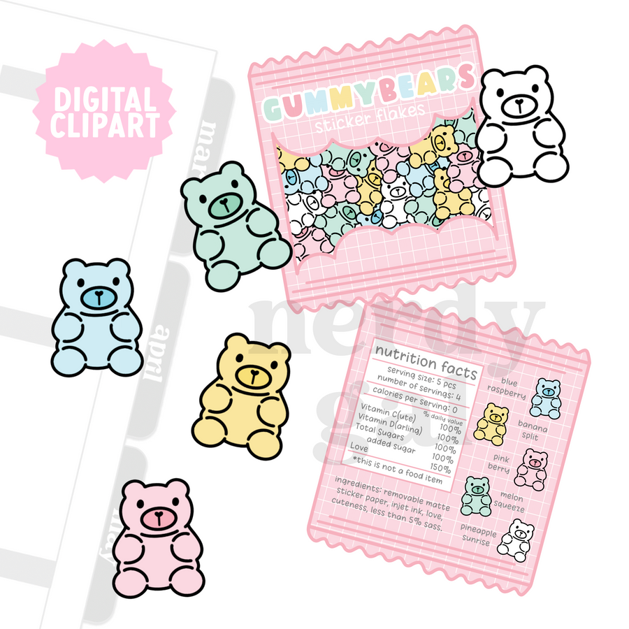 Gummy Bear Package Clipart (Personal Use Only)