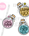 Potion Bottle Clipart (Personal Use Only)