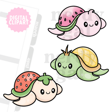 Fruity Turtles Clipart (Personal Use Only)