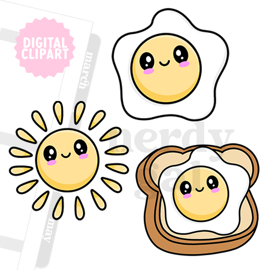 Sunny Side Up Clipart (Personal Use Only)