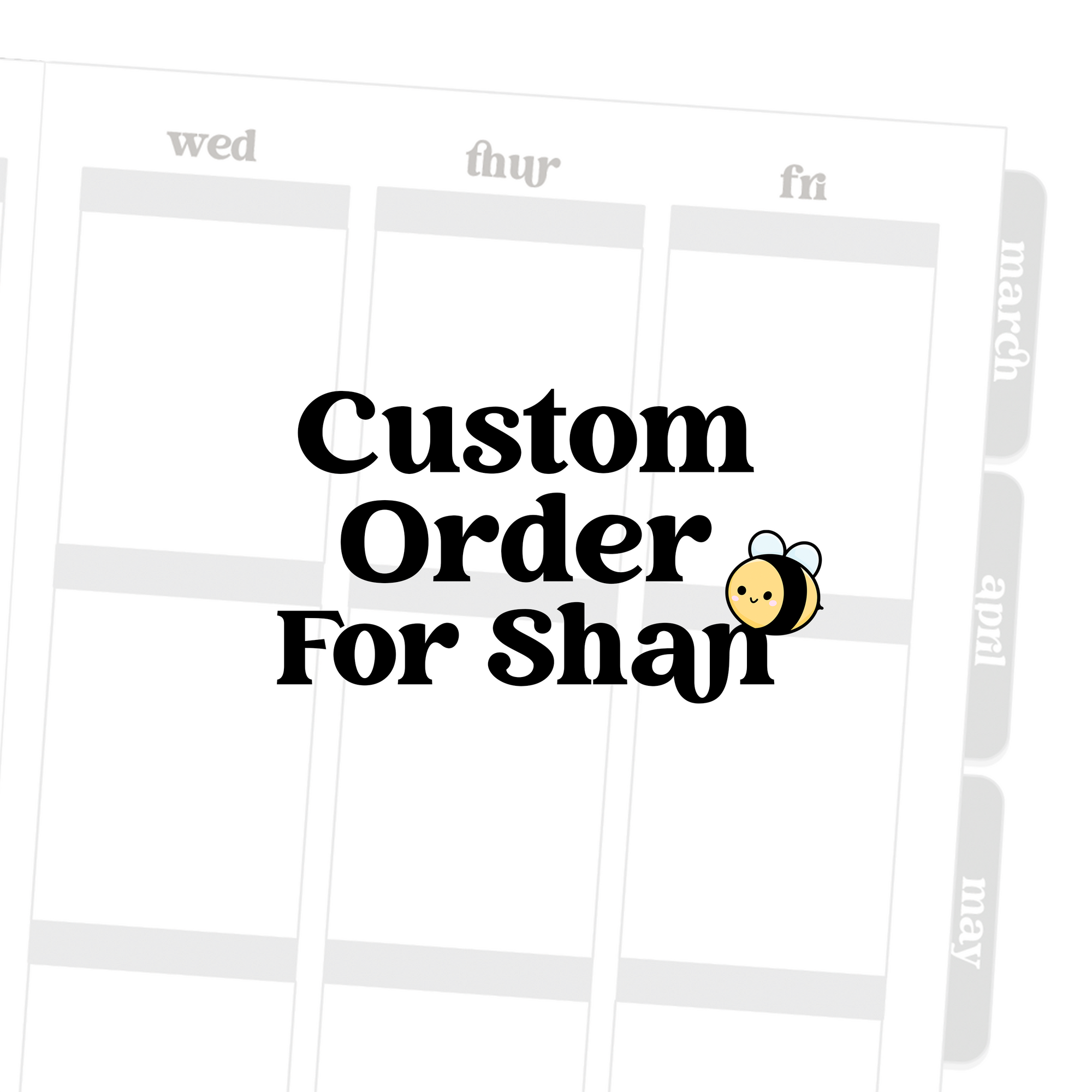 Custom Listing for Shan