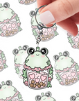 Boba Frog Acrylic Keychain