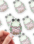 Boba Frog Vinyl Sticker