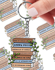 Book Stack Acrylic Keychain