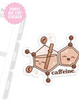 Caffeine Molecule Vinyl Sticker