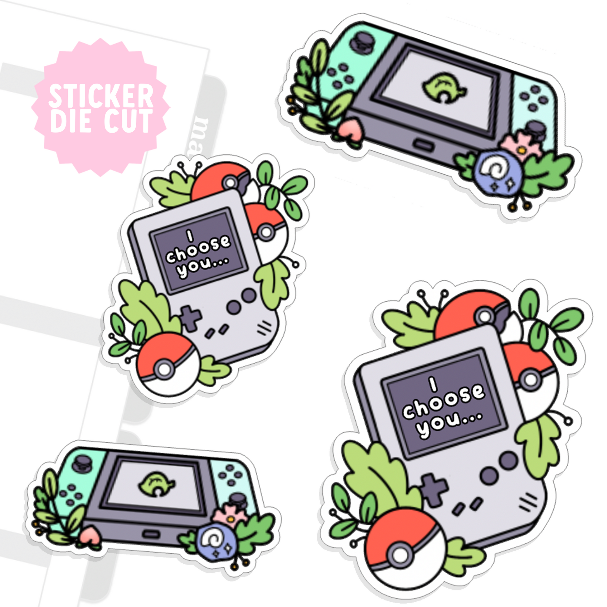 Pastel Gamer Die Cut Set