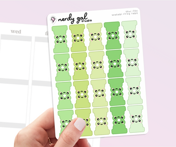 Wasabi the frog deco tab stickers