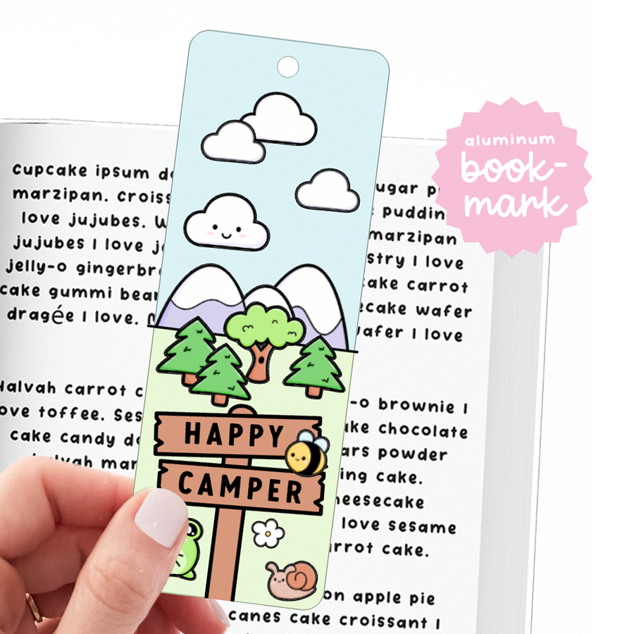 Happy Camper Metal Bookmark