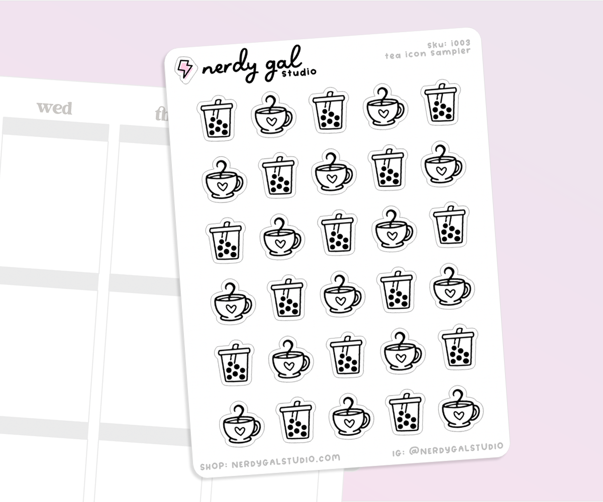 Tea Icon Sampler Icons