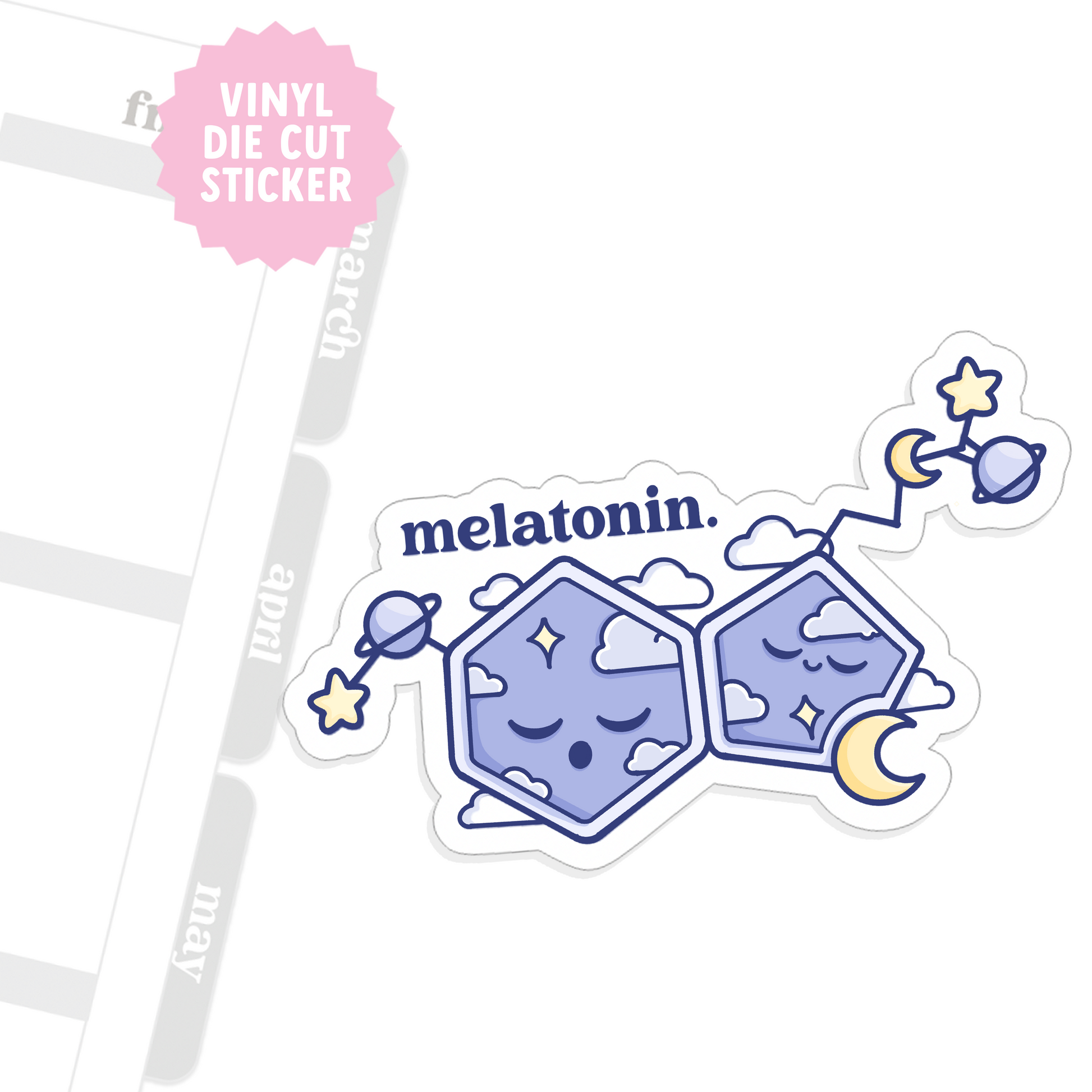 Melatonin Molecule Vinyl Sticker