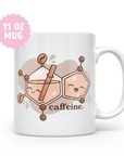 Caffeine Molecule 11 oz Coffee Mug