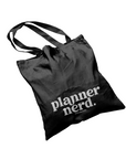 Planner Nerd Black Polyester Canvas Tote Bag