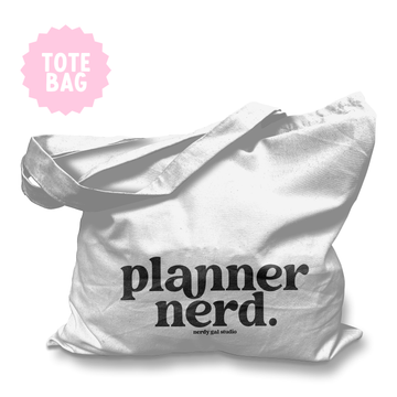 Planner Nerd White Polyester Canvas Tote Bag