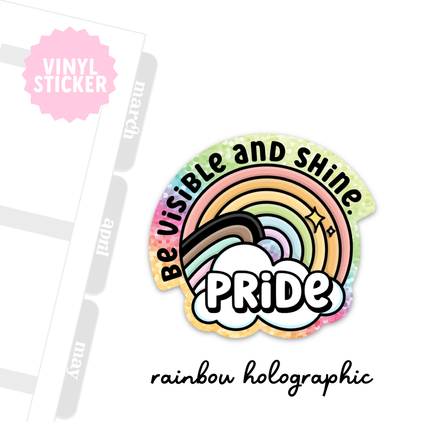 GLITTERY Pride Vinyl Sticker