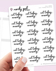 Not today, anxiety script stickers