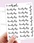 Laundry Day script stickers