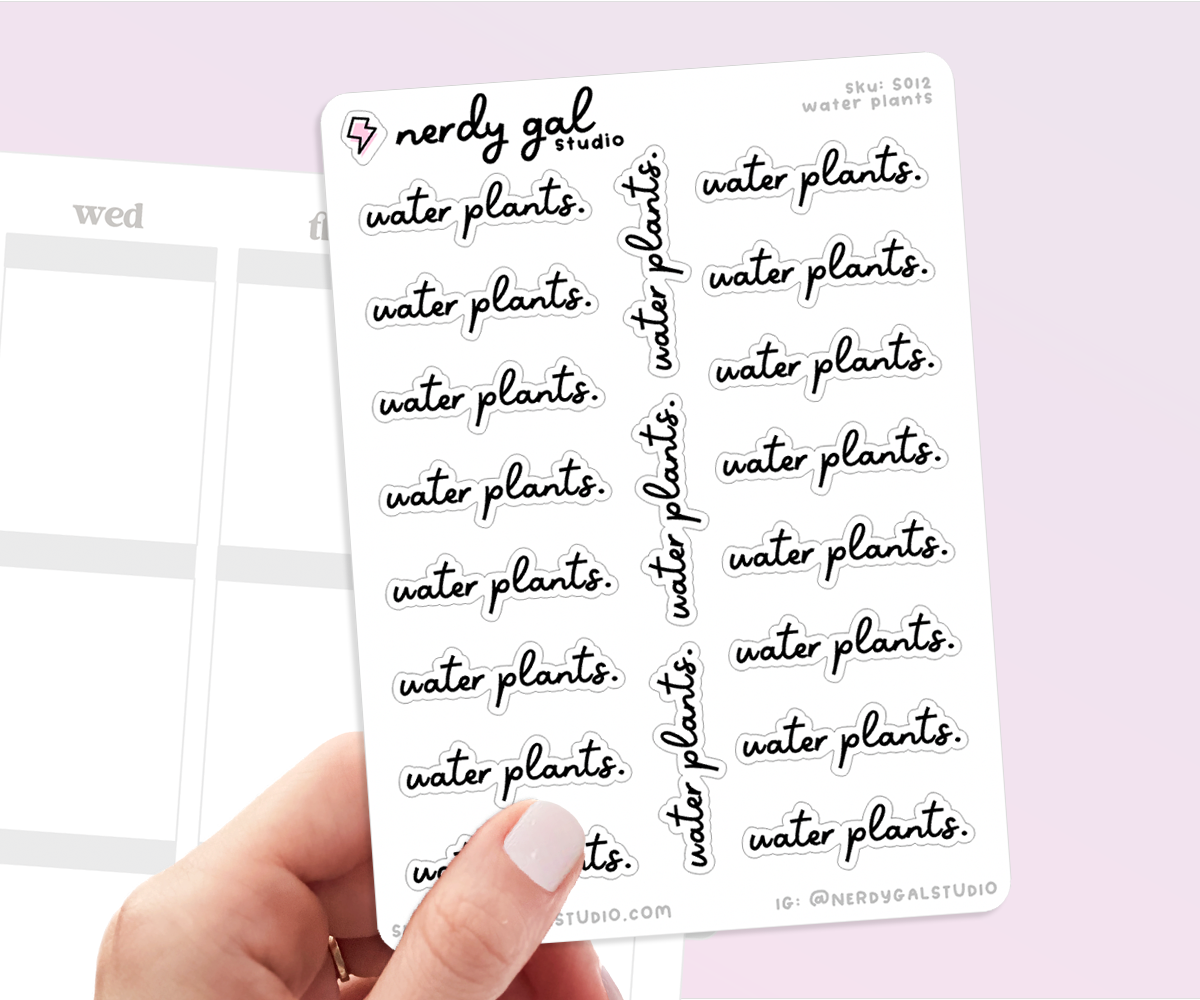 Water Plants script stickers