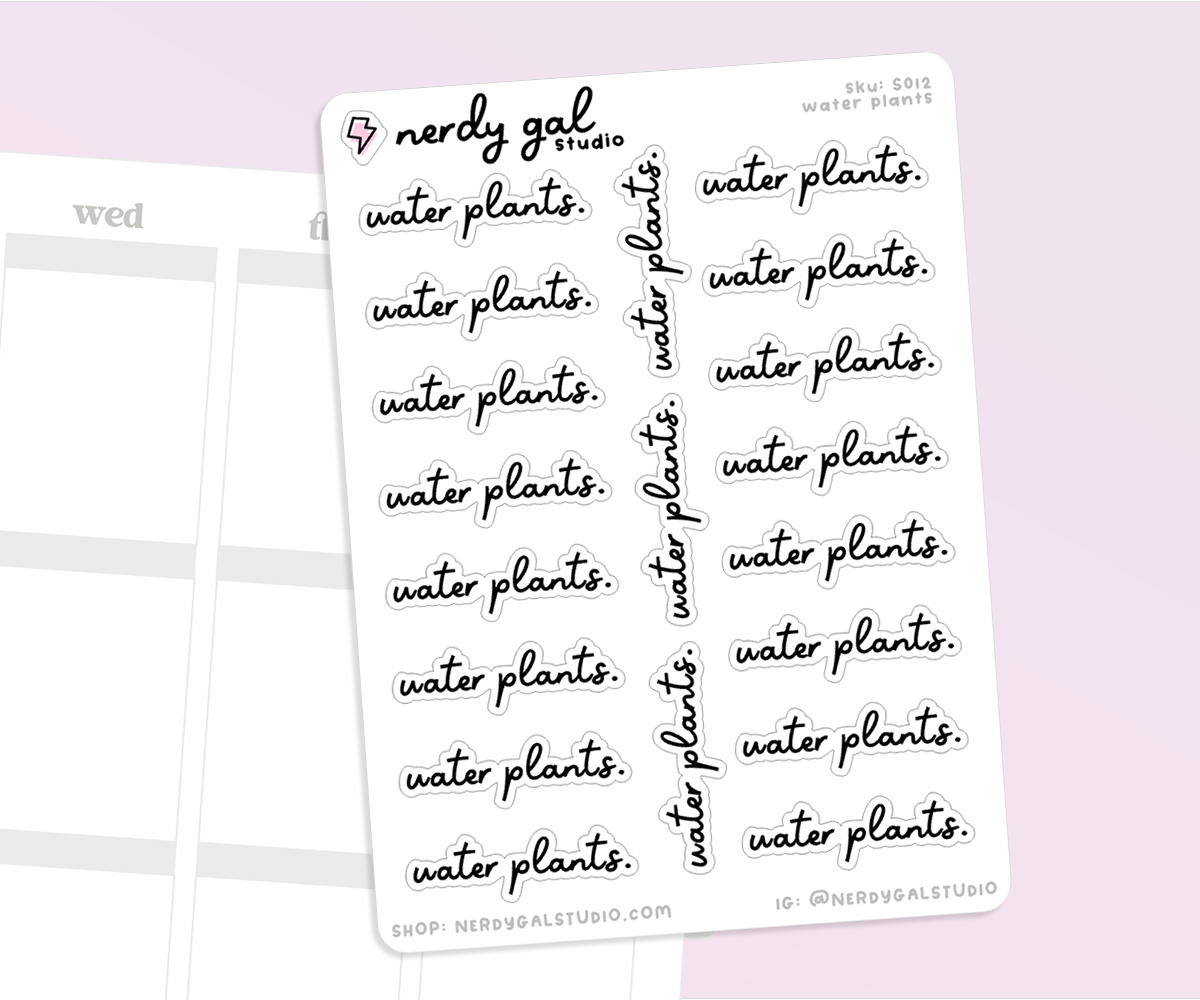 Water Plants script stickers