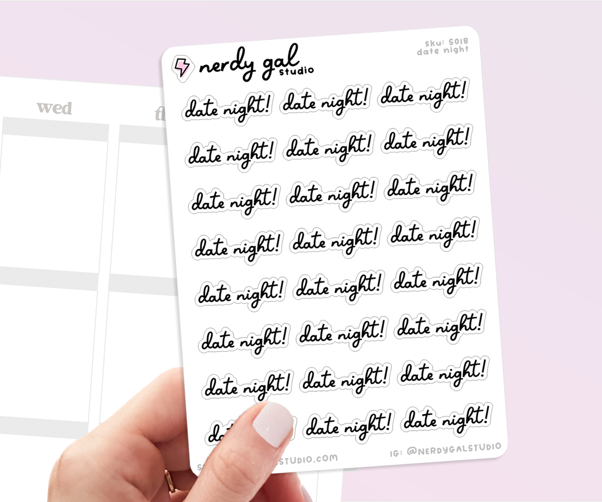 Date Night script stickers