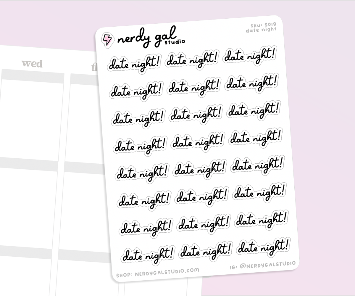 Date Night script stickers