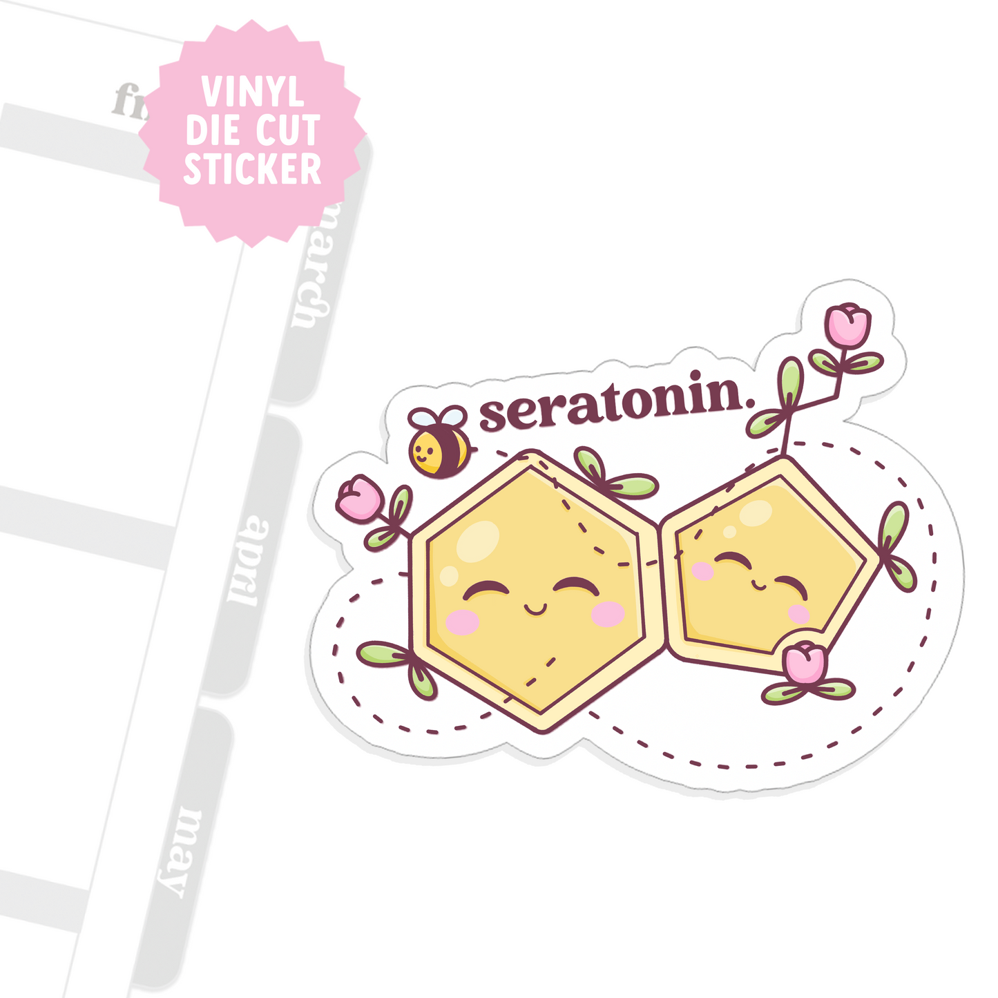 Seratonin Molecule Vinyl Sticker