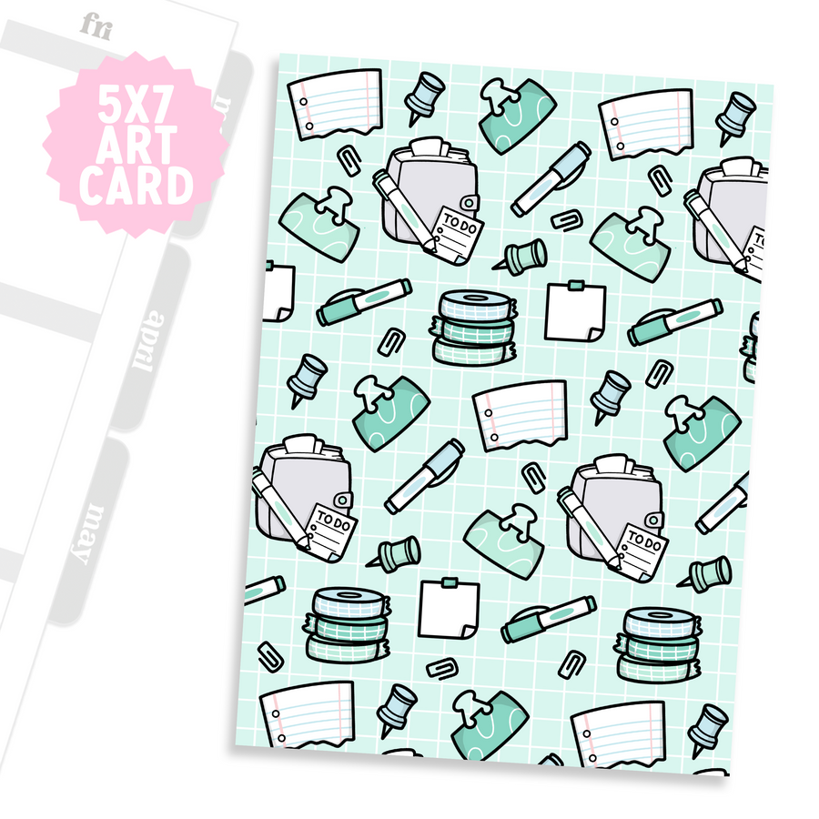 Stationery Lover 5x7 Journaling Card (DISCONTINUED BACKING)