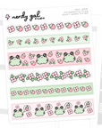 Strawberry Frog Washi Paper Strips