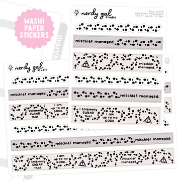 Mischief Managed Washi Paper Strips