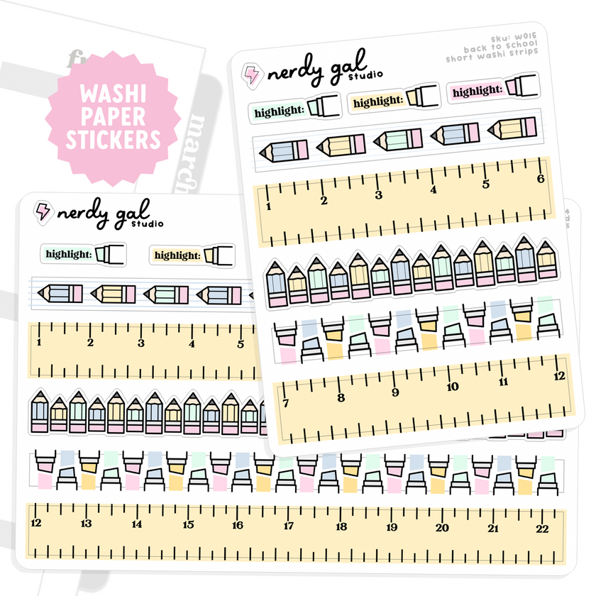 Stationery Nerd Washi Paper Strips