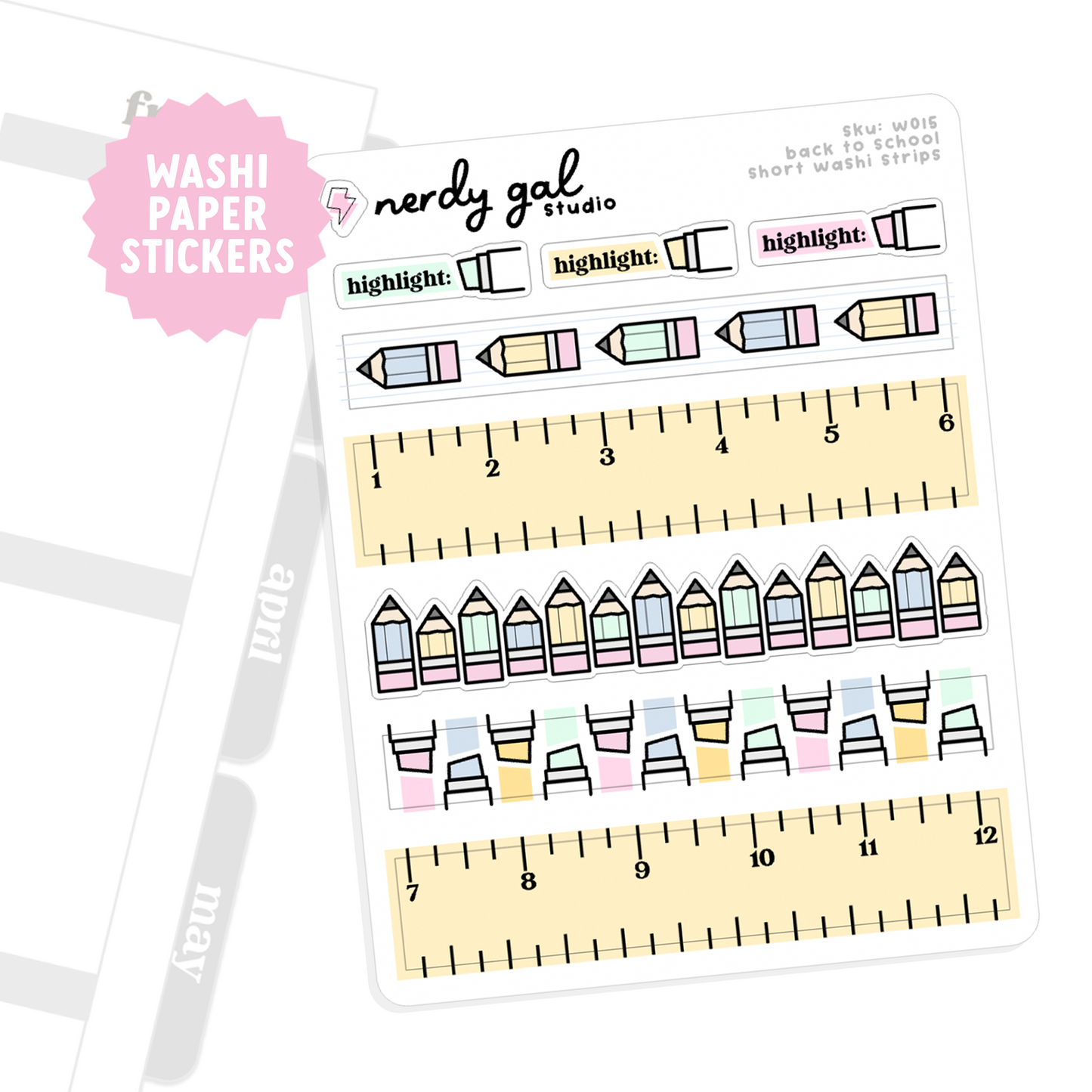 Stationery Nerd Washi Paper Strips