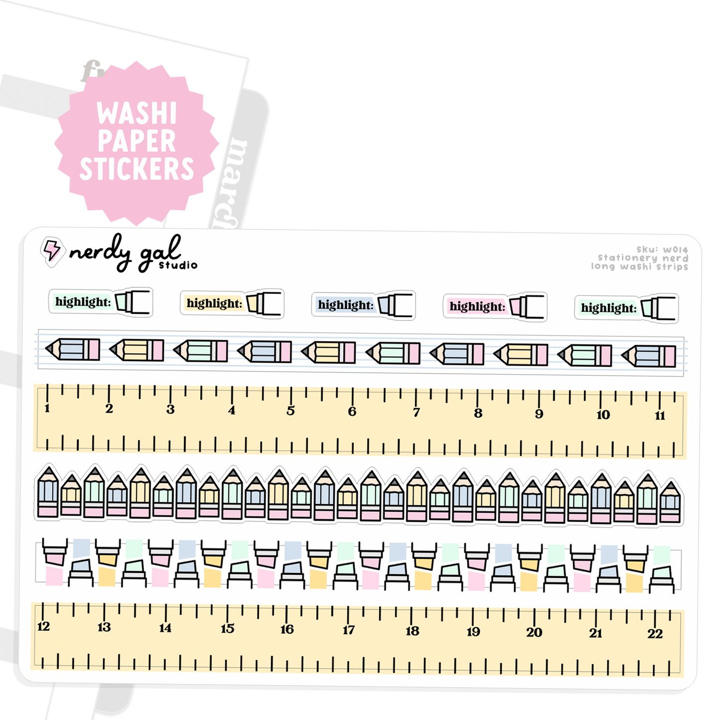 Stationery Nerd Washi Paper Strips